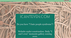 Desktop Screenshot of icanteven.com